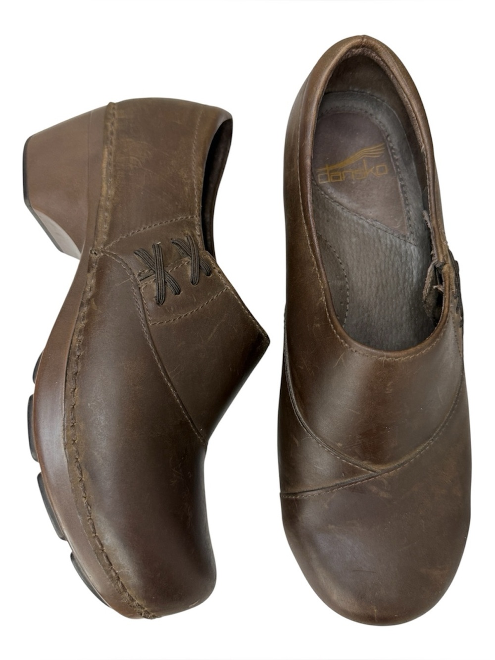 Dansko Stacie Clogs Leather Slip On Professional Academia Sz 38 or US 7.5-8